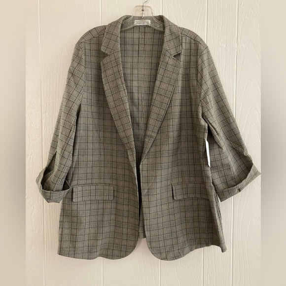 NWT 89 TH & Madison plaid suit, fall and spring jacket rolled cuffs 1X - Picture 7 of 15